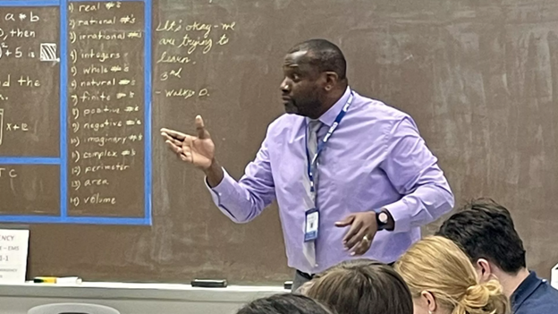  Eric Johnson teaches a math class at Greenville Technical Charter High School.